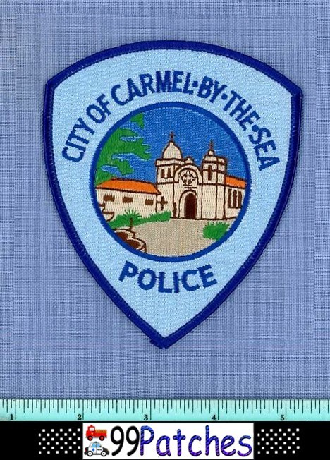 CARMEL BY THE SEA CALIFORNIA Police Shoulder Patch OLD SPANISH MISSION CHURCH 7L