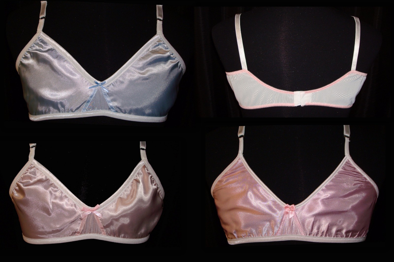 Satin Men Training Bra - Adult Sissy - Cross Dresser Male - Color Choice