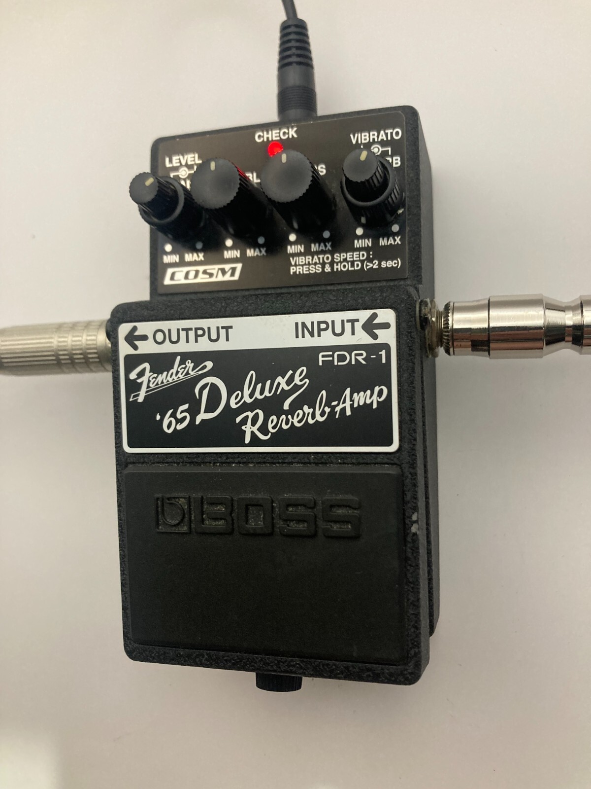 Boss FDR-1 Fender ‘65 Deluxe Reverb Amp Tremolo Guitar Effect Pedal Working FDR1