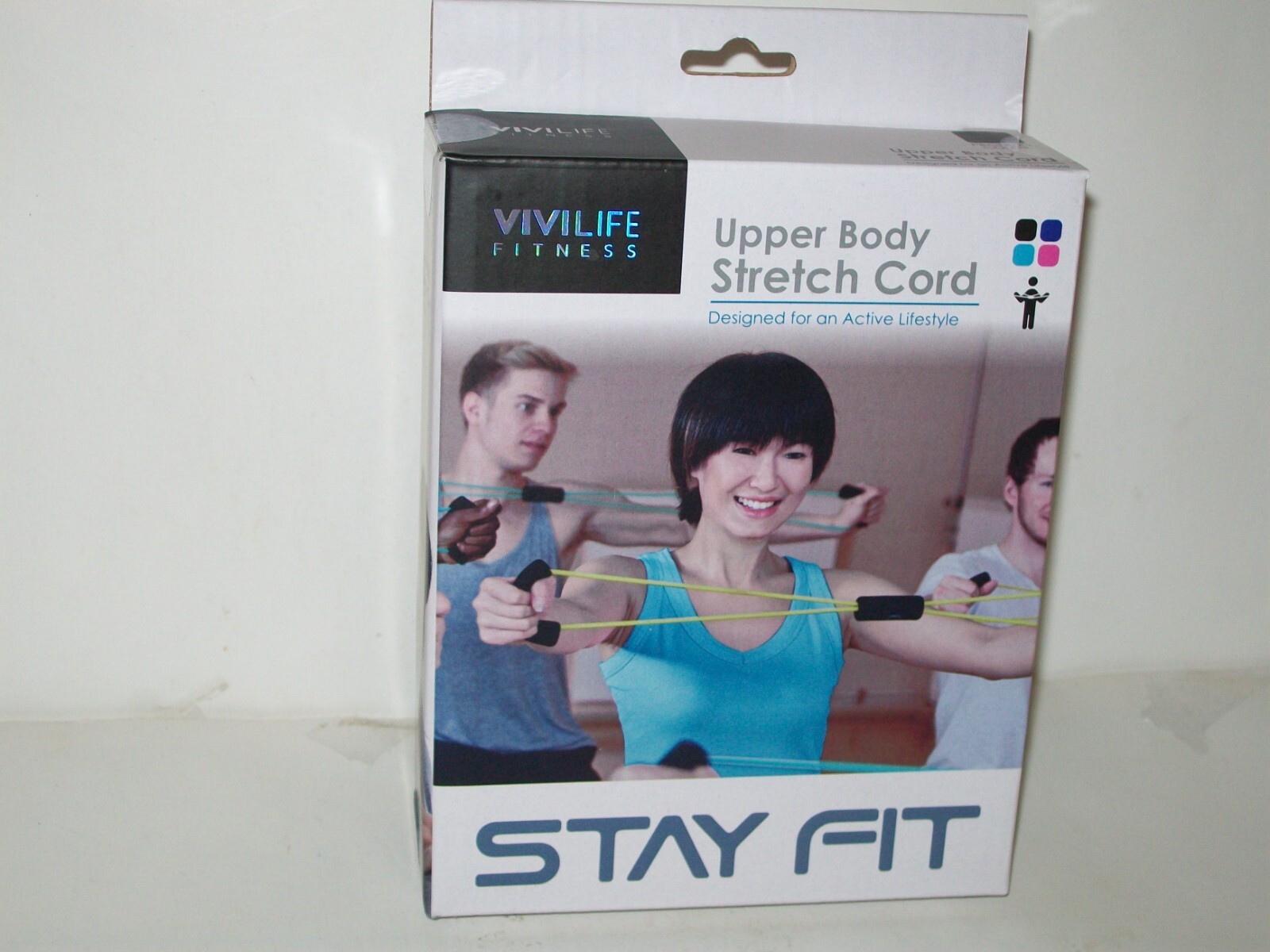VIVILIFE Fitness Upper Body Stretch Cord Band Black Stay Fit New