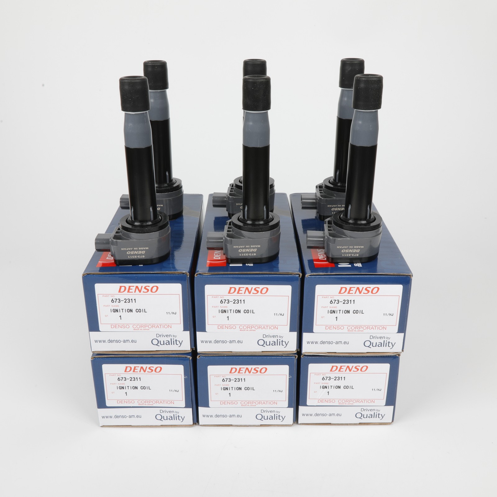 6x Genuine Denso Ignition Coils for Honda Acura 3.5L V6 30520R70A01 673-2311