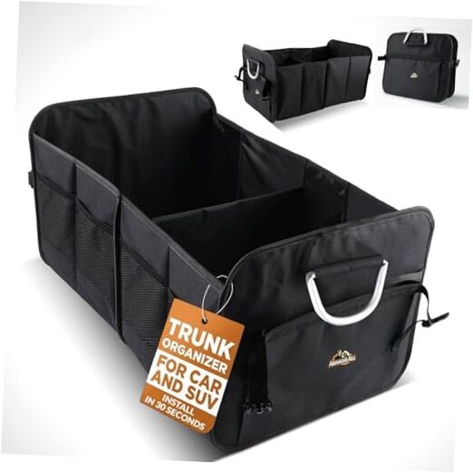 Armor All Car Trunk Organizer, Collapsible Multi-Compartment Car Organizers