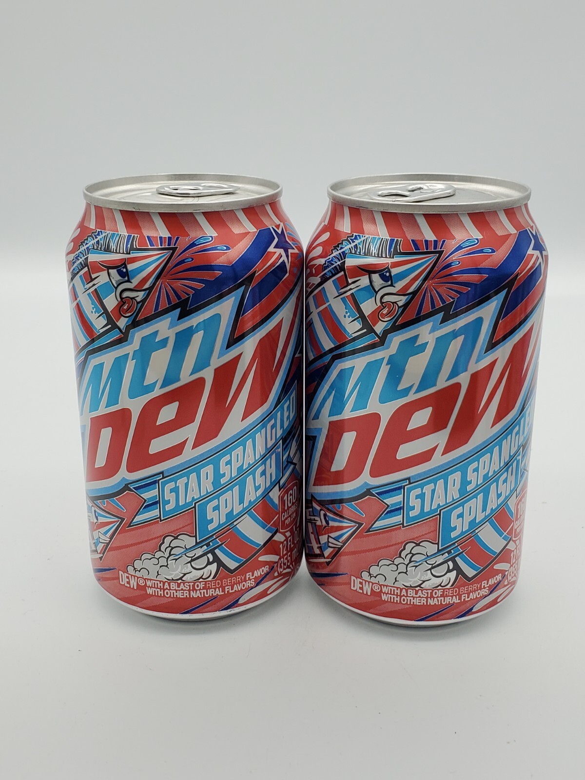 2 New Full 2024 Mtn Dew Cans Mtn Dew Star Spangled Splash Mountain Dew Cans Dew