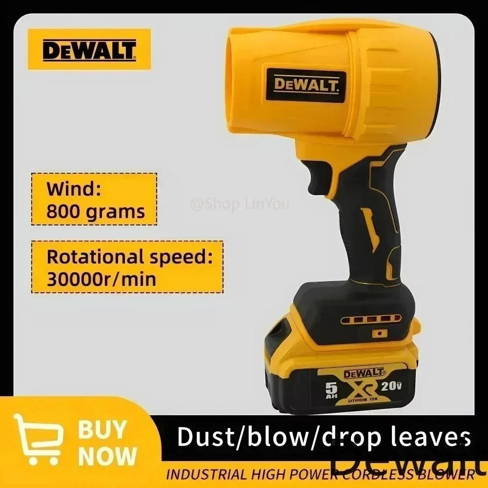 DEWALT 20V Cordless Air Blower | Brushless Handheld Turbo Fan, Rechargeable
