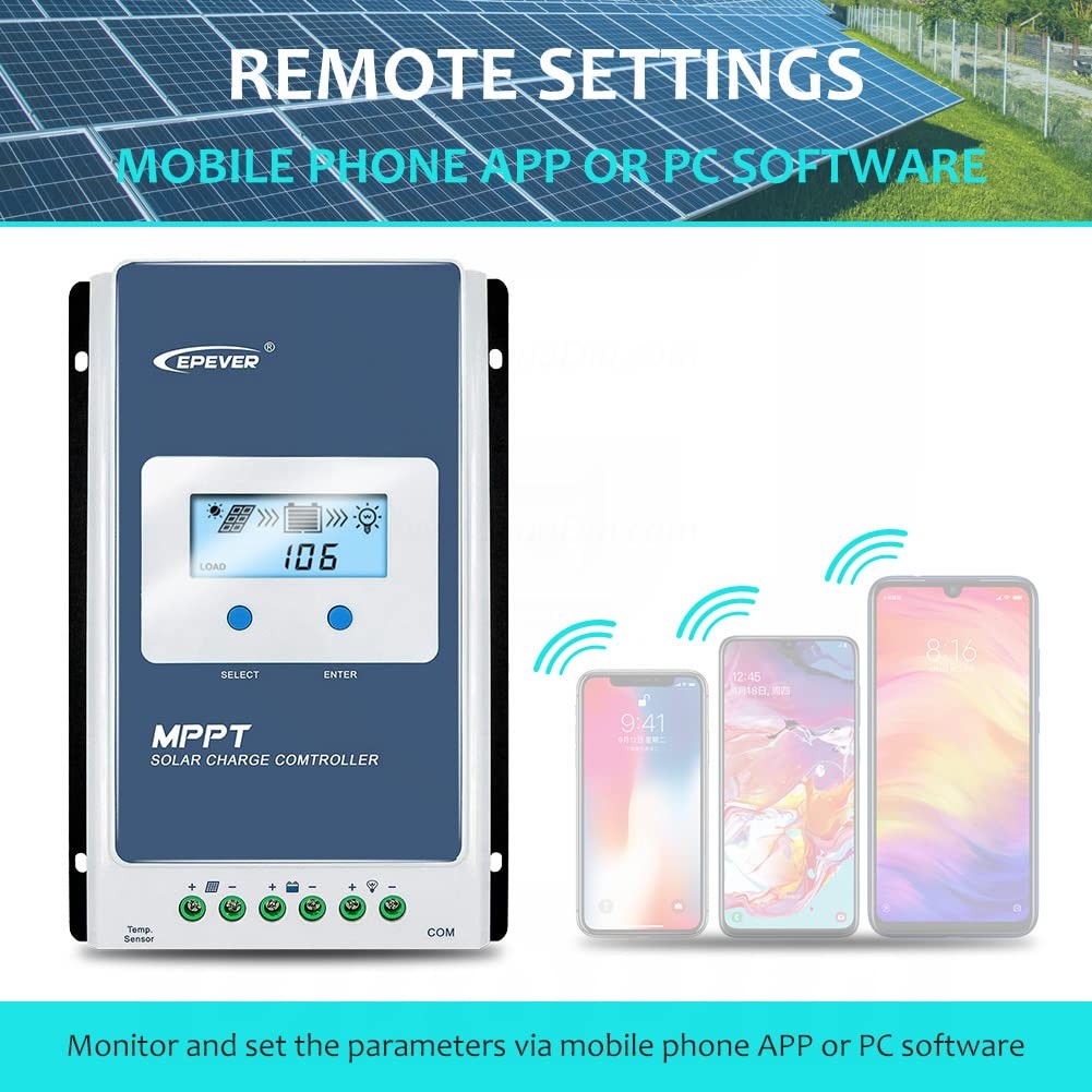 10A MPPT Solar Charge Controller 12V/24V Auto Max PV 100V Battery Regulator