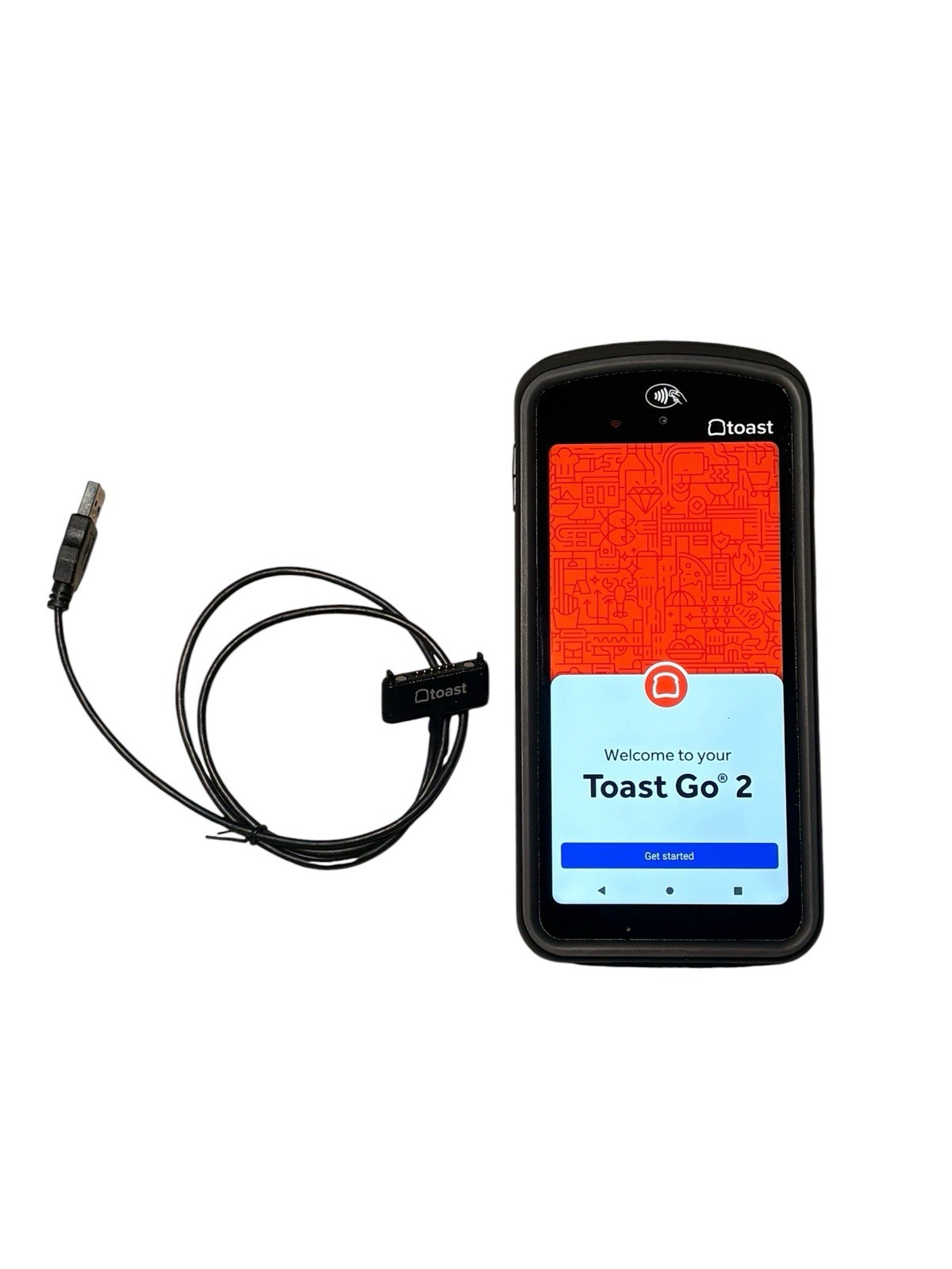Toast Flex POS Go 2 Handheld Tablet Mobile Computer Device -TG200 W/Charger