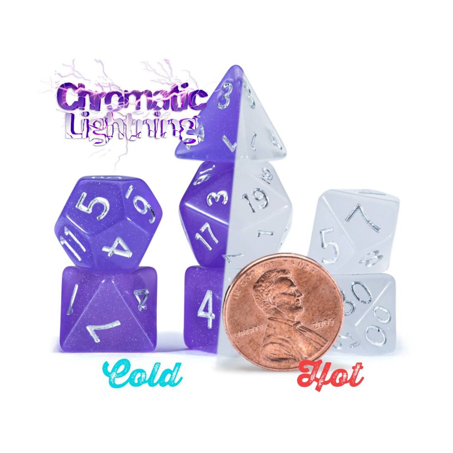 Gate Keeper Mighty Tiny Dic  Poly Set - Chromomancy, Chromatic Lightning ( New