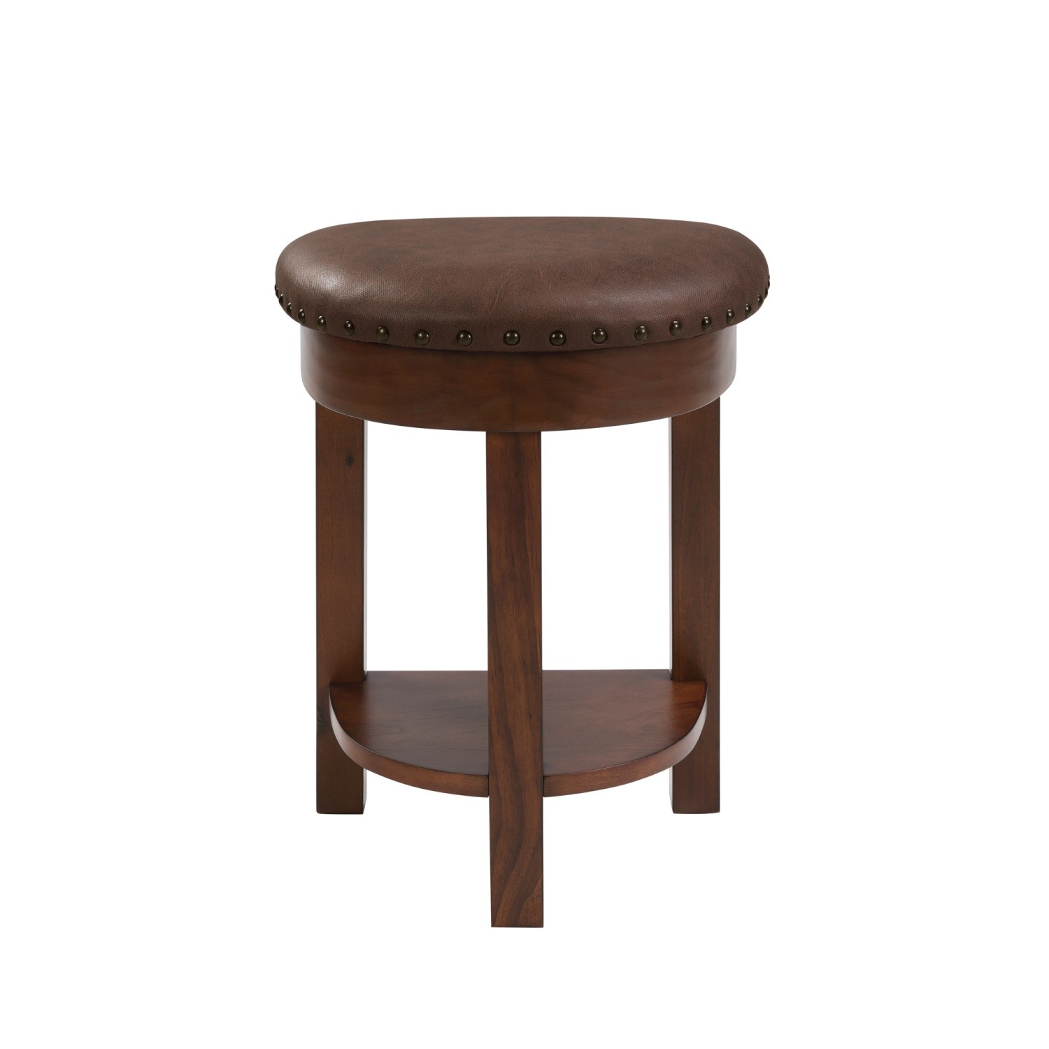 4 Piece Set Counter Height Bar Table & 3 PU Padded Solid Wood Stools Espresso