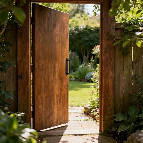 2 Pack 11" Black Large Barn Door Handles, Gate Door Pull Matte Black 2 Pack
