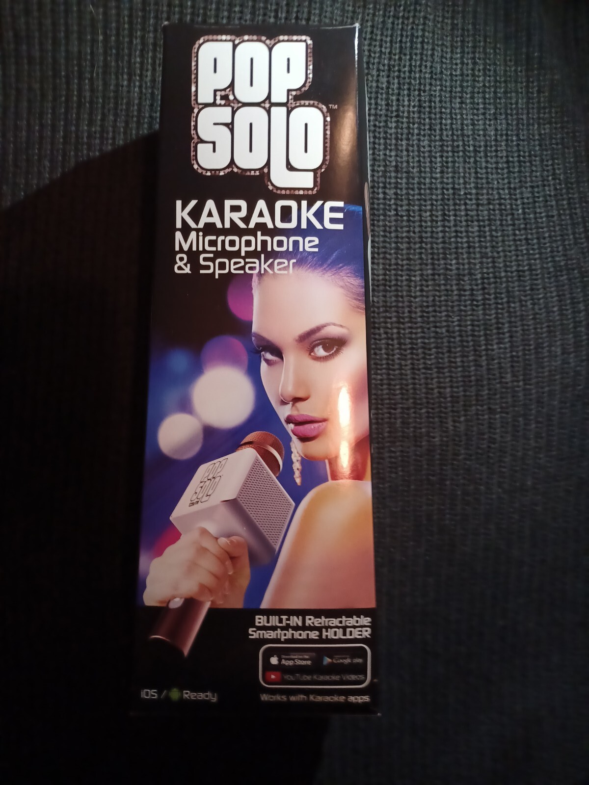 Tzumi Pop Solo Wireless Bluetooth Karaoke Microphone & Speaker with Phone Holder