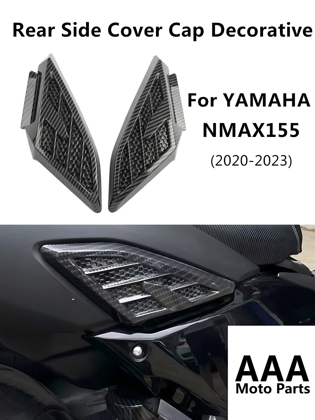 For YAMAHA NMAX155 Rear Side Cover Cap Decorative Protector Panel 2020-2023