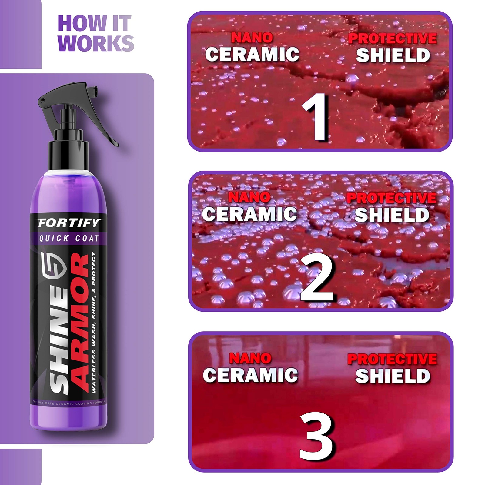 SHINE ARMOR Fortify Quick Coat High Performance Ceramic Coating, 2 Piece Set