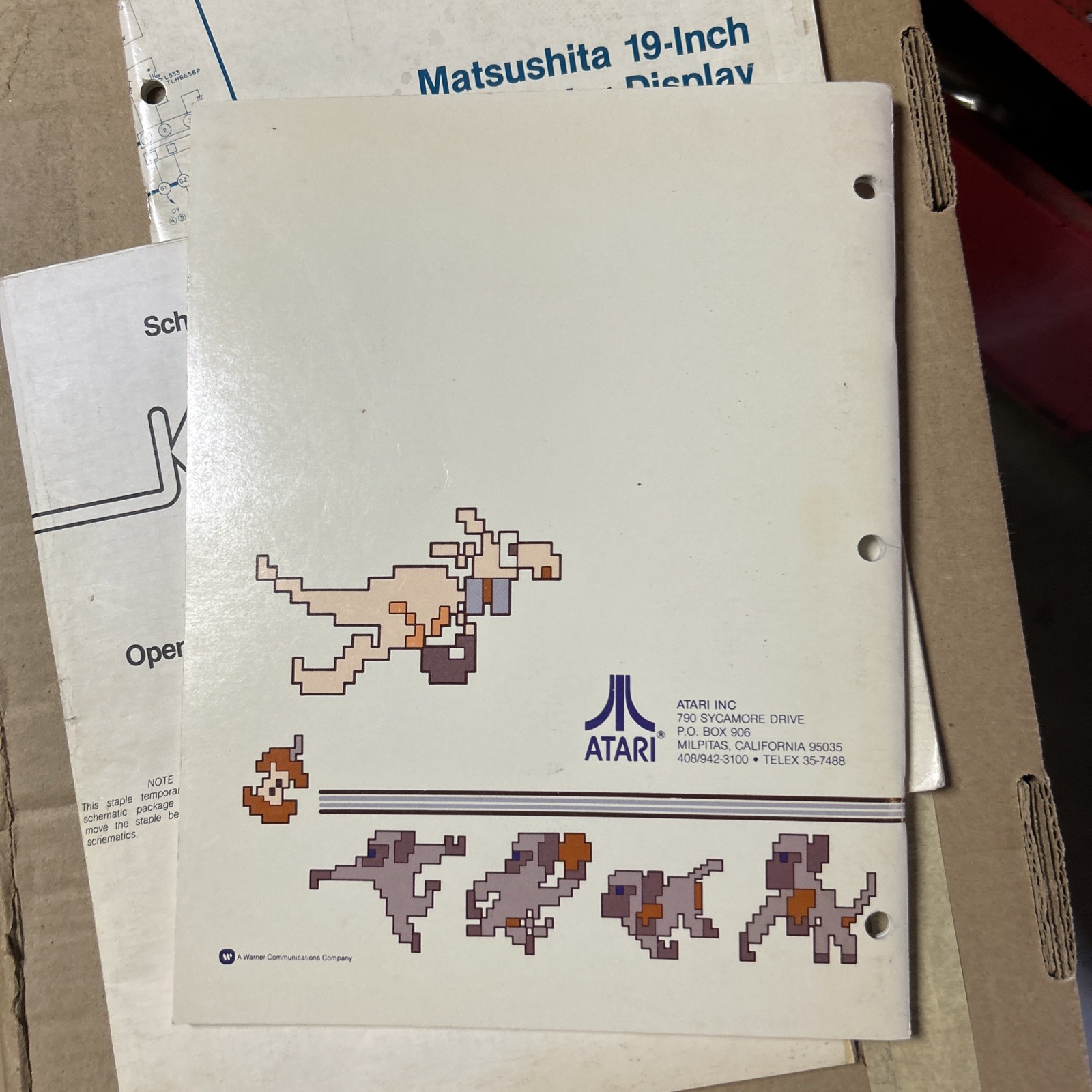 Original Kangaroo Set Atari manual ARCADE Video GAME owners manual