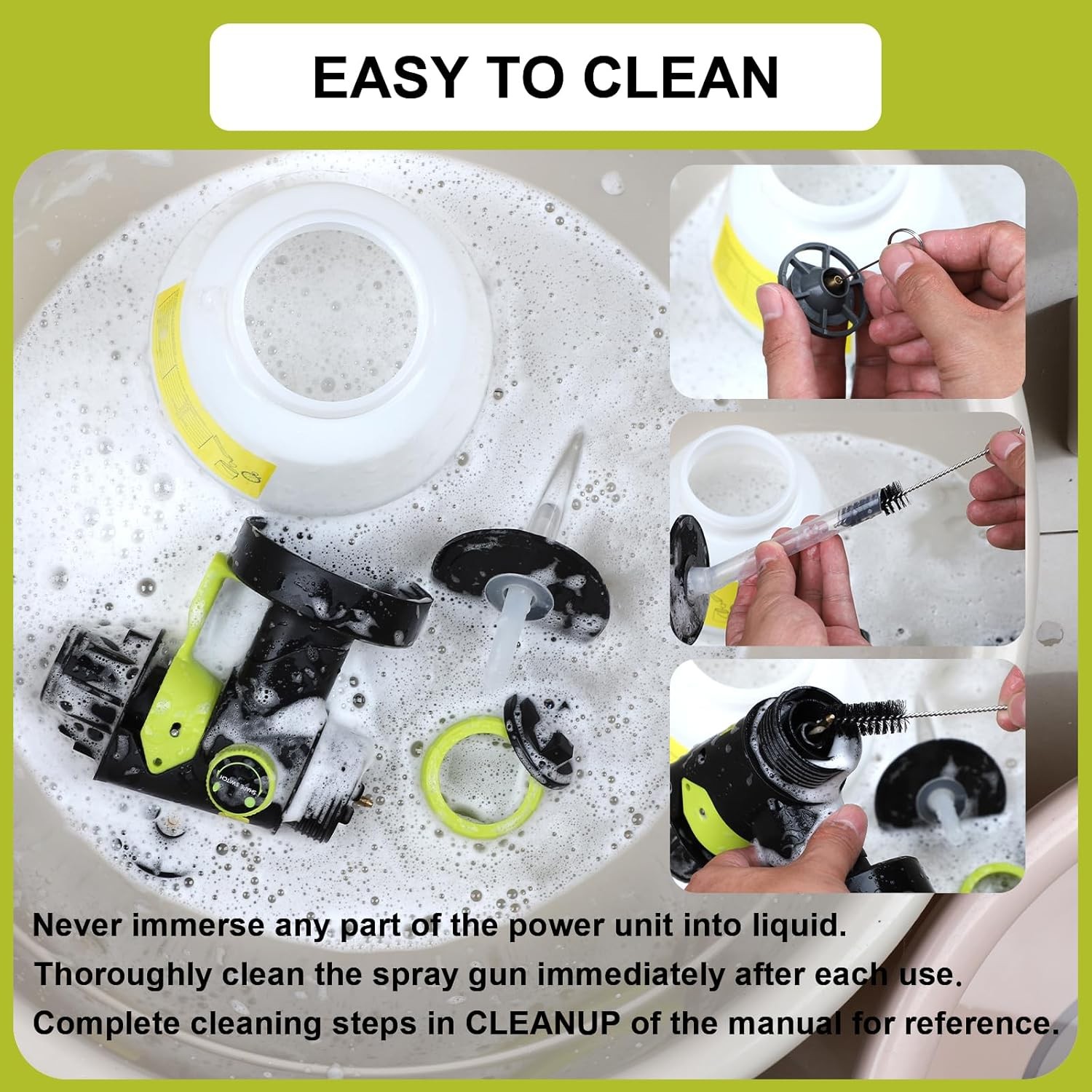 Paint Sprayer for Ryobi One+ 18V Battery w/1000ML Large Container Even Coverage