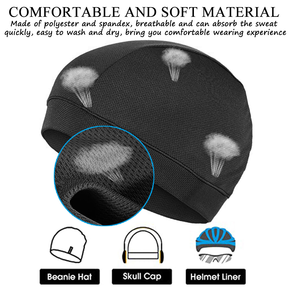 3Pack Wicking Beanie Cap Helmet Liner Quick-dry Skull Cap Cycling Breathable Hat