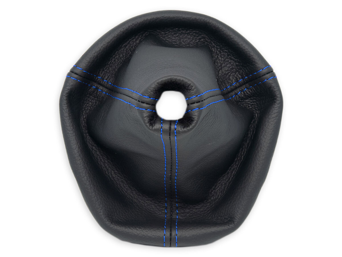 FOR FORD KA 2 2008-2016 GEAR SHIFT BOOT GAITER LEATHER STITCHING BLUE