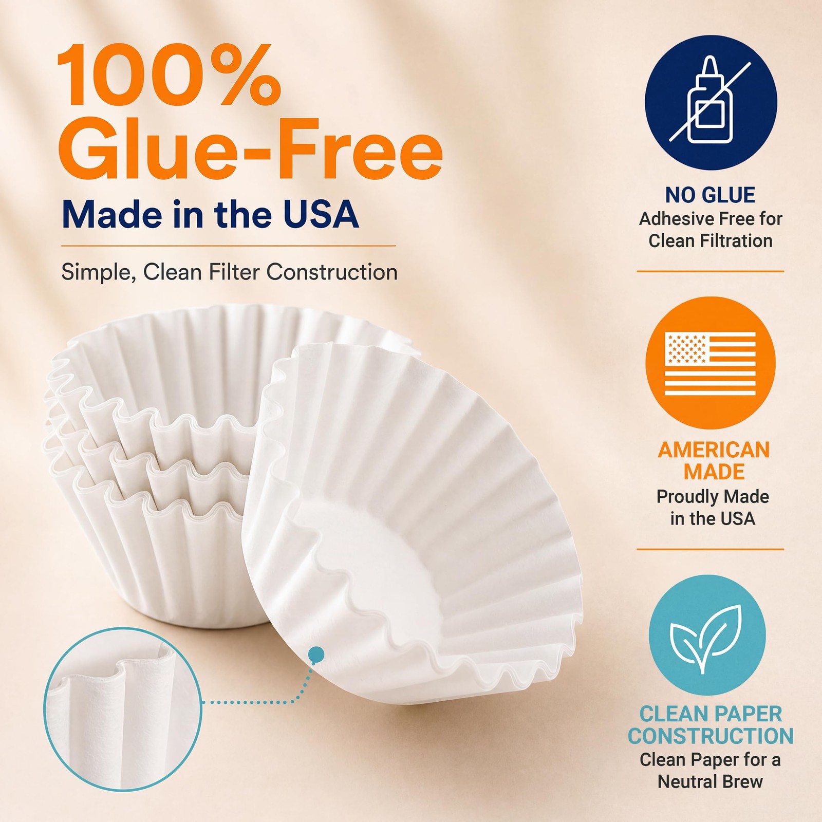 4 Cup Basket Coffee Filters (400, White) 400