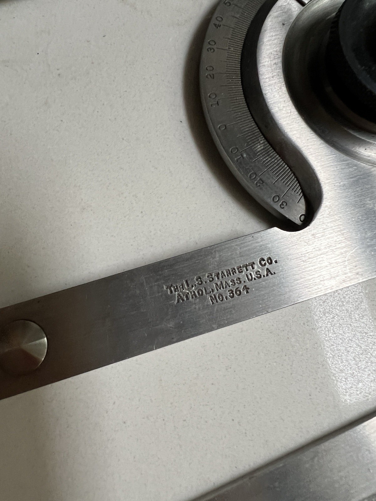 STARRETT NO. C364 PRECISION BEVEL PROTRACTOR 6" BLADE + CASE