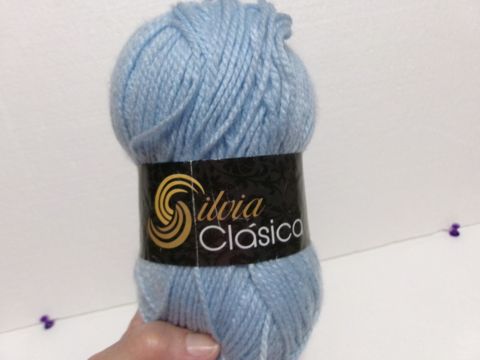 ITESSA Silvia Clasica Baby Blue Yarn Skein Made in Peru Light SkyBlue 230yds.