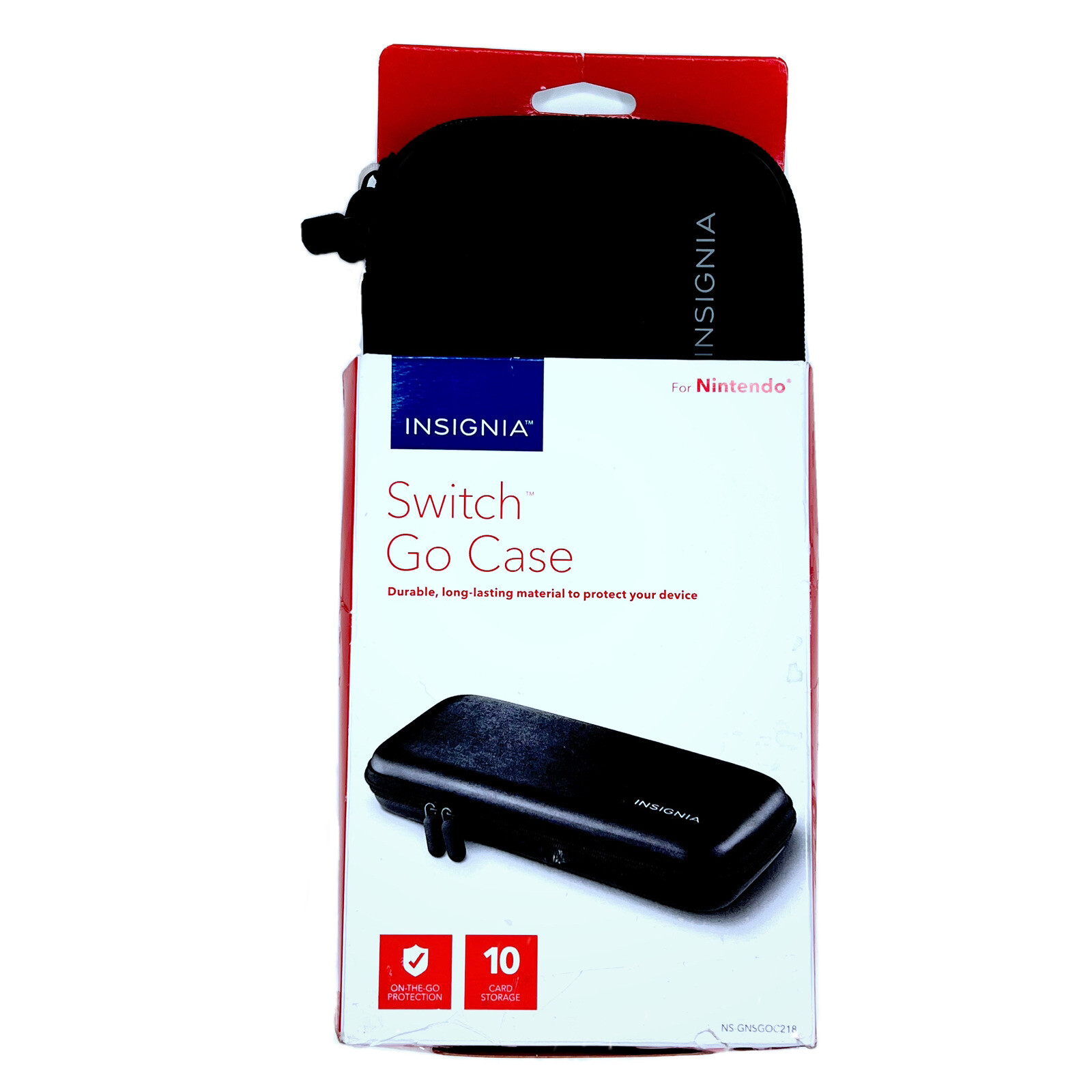 Nintendo Switch Protective Carry Travel Go Case Black 10 Card Storage Zippable