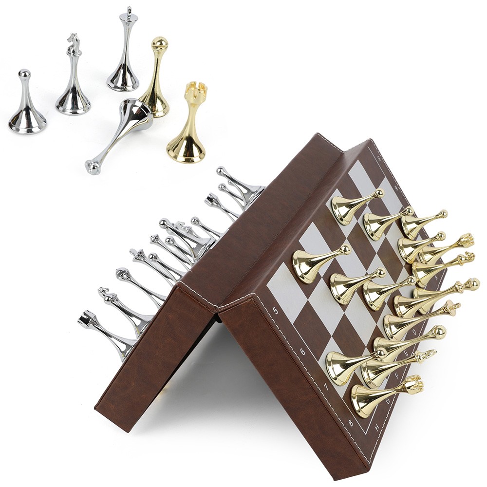 Magnetic Travel Chess Set Adults Chess Portable Folding Board Wooden Box Game