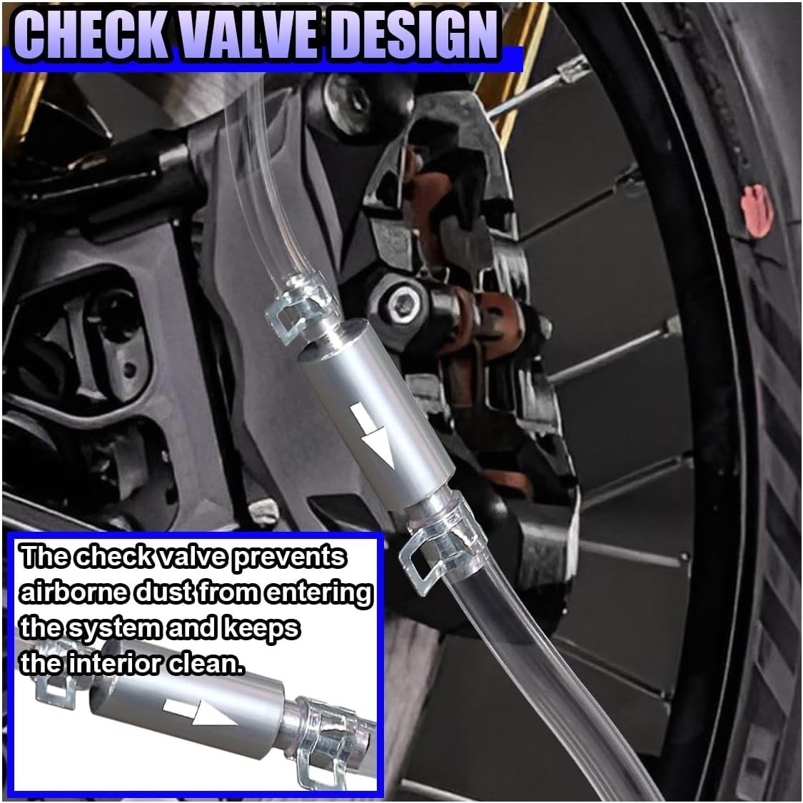 High-Quality Motorcycle Brake Bleeder Kit, 2PCS with One-Way Valve Design