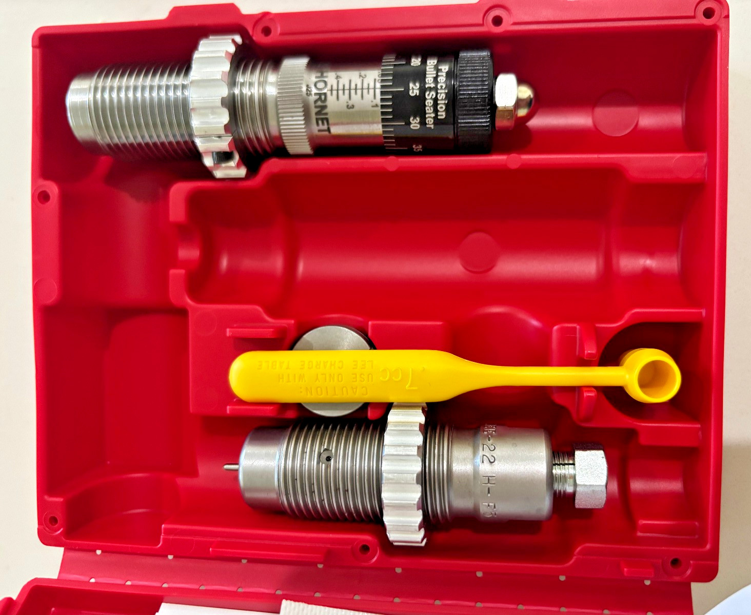 Lee 92396 22 Hornet Micrometer Full Length 2 Die Set (Ships Insured)