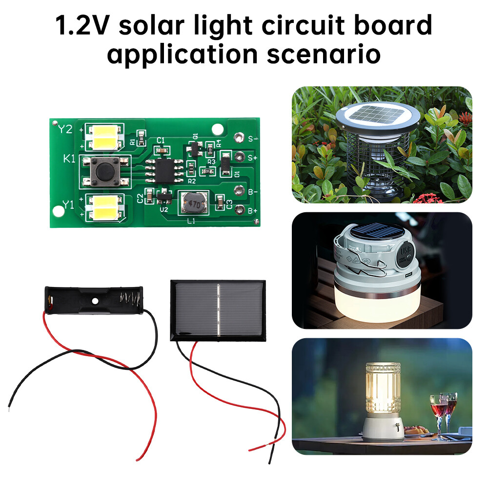 1.2V Dual Color White +Warm Solar Light Circuit Board Lawn Light Control Board