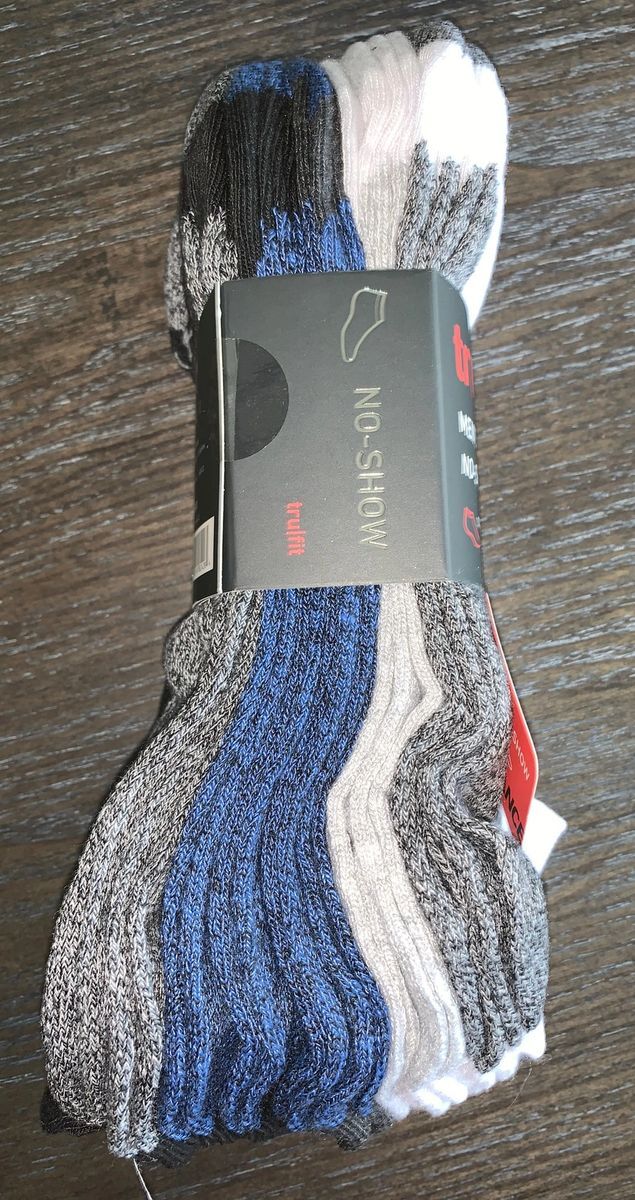 Tru-Fit No-Show Socks, Poly Blend, Assorted Colors - 10 Pack