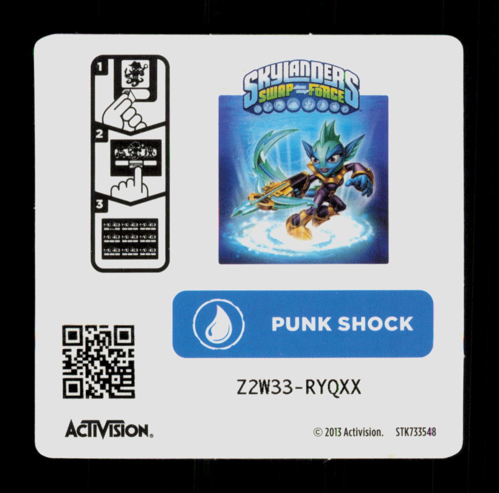 Punk Shock Skylanders Swap Force 2013 Activision Sticker