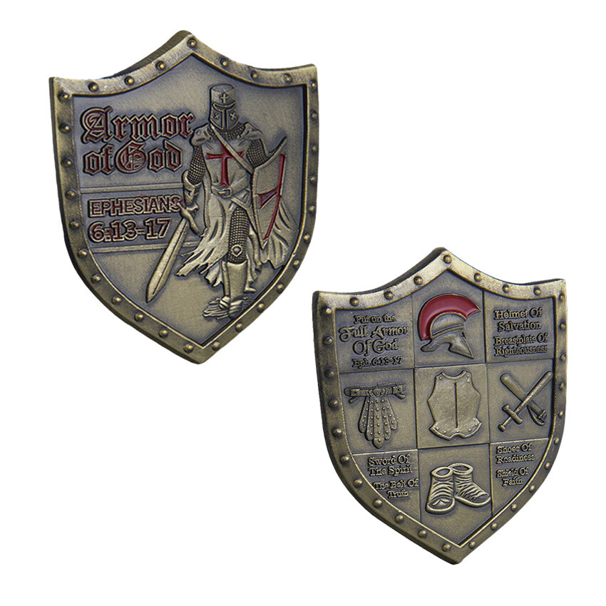 Shield of Faith Commemorative Challenge Coin Armor of God EPH 6:13-17 Collect