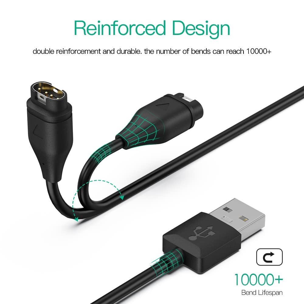 Compatible for Garmin Watch Charger Cable (2 Pack)