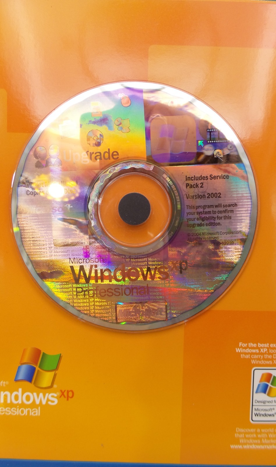 Microsoft Windows XP Professional 2002 Version, 32bit, Retail Package, W/ Keys