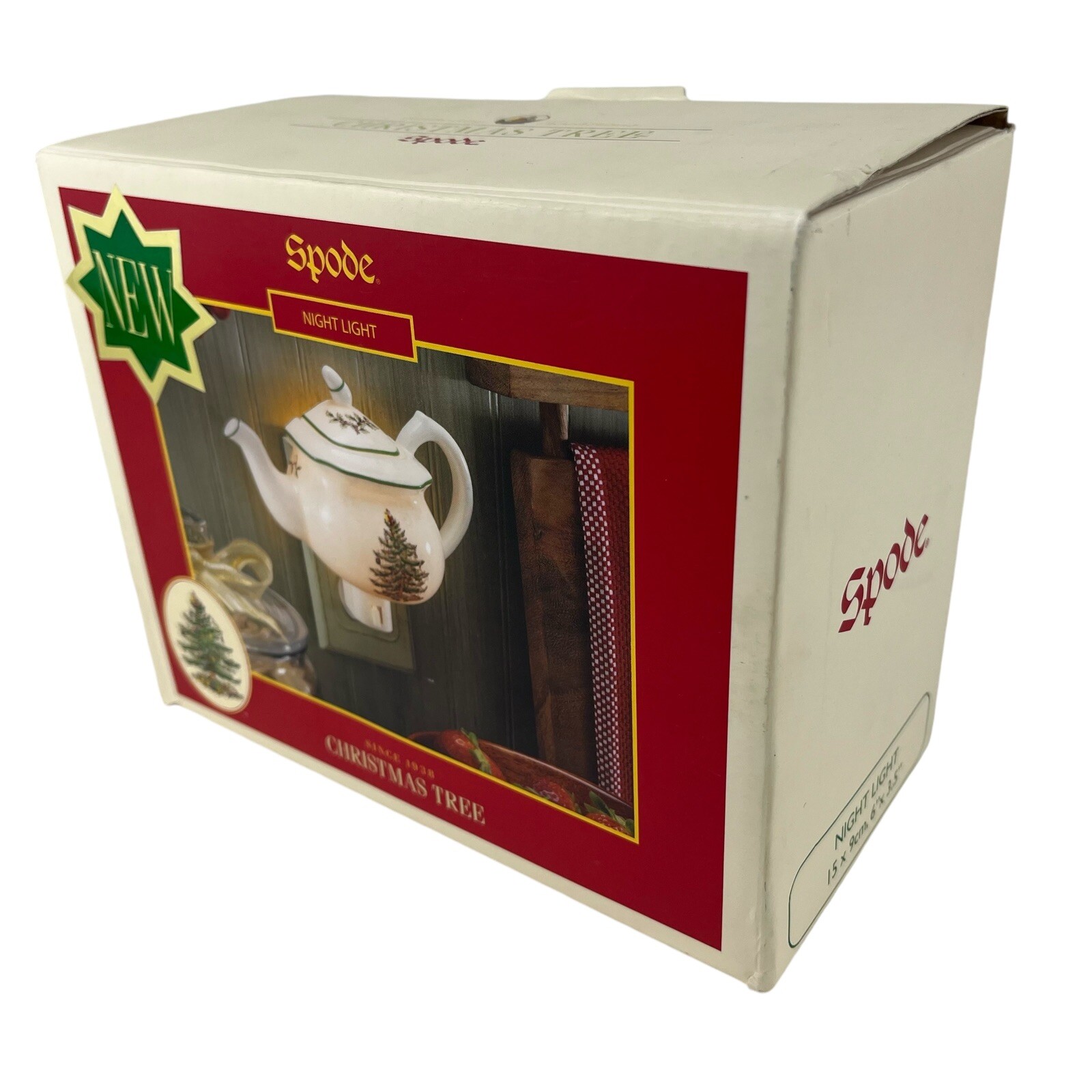Spode Christmas Tree Night light Teapot Plug In With Box WORKS