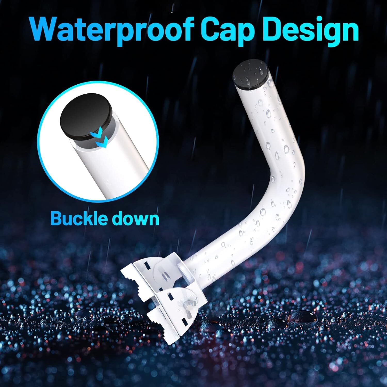 Universal Wireless Bridge Bracket Mount, 2-Pack J Pole Mounts 150° Adjustable