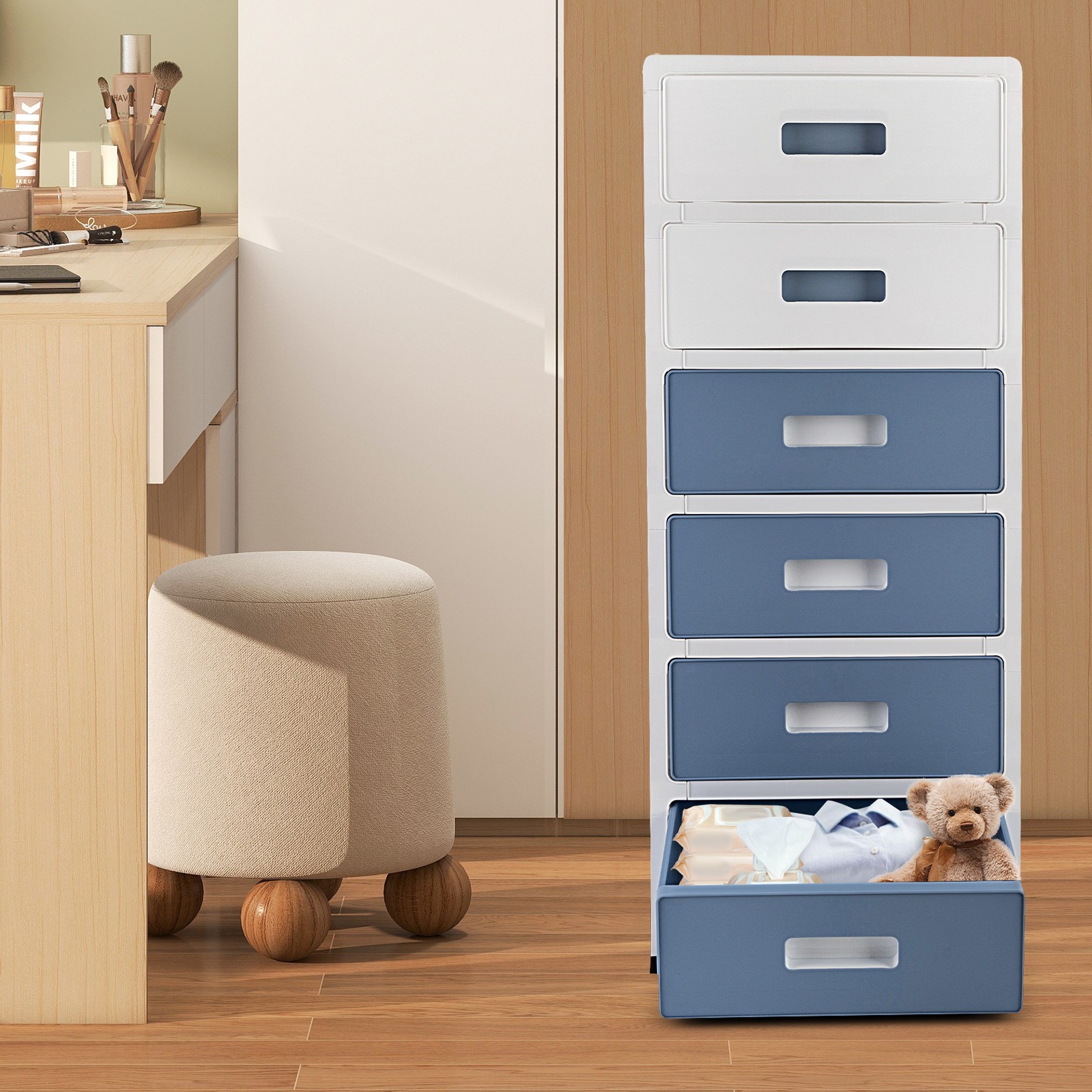 33'' High 6-Drawer Organizer/Household Storage Cabinet Drawer Type Underwear Box