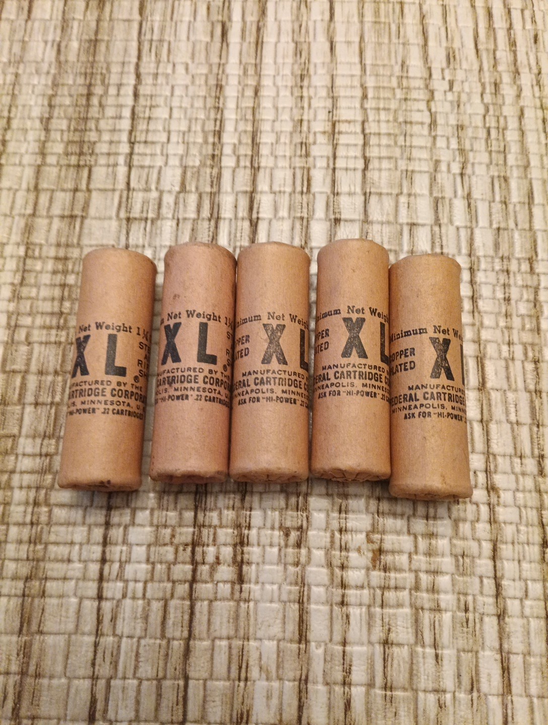 Vintage XL Federal Cartridge Copper Plated Steel Air Rifle Shot BB Lot of 5