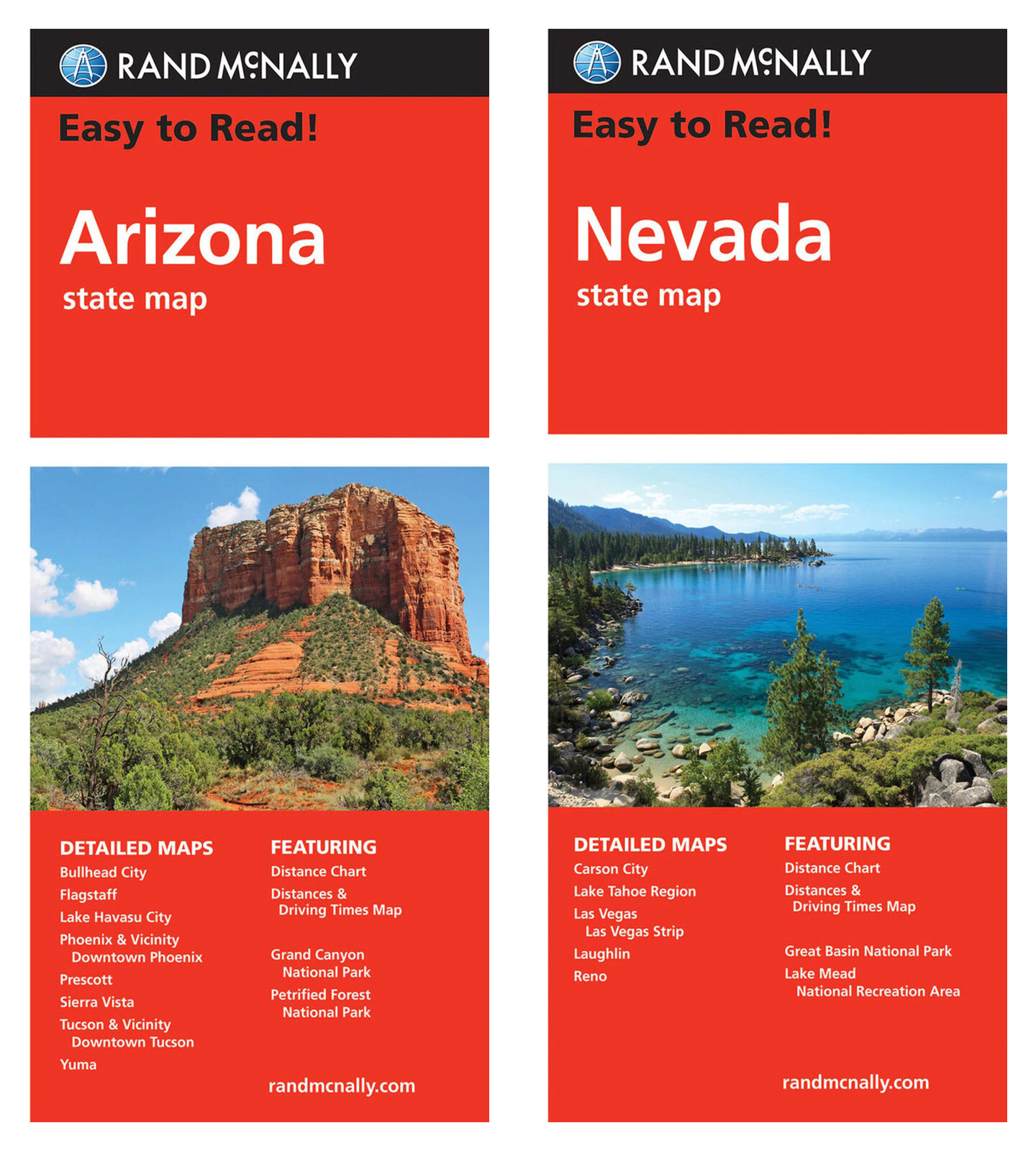 Rand McNally State Maps: Arizona and Nevada  (2 Maps)