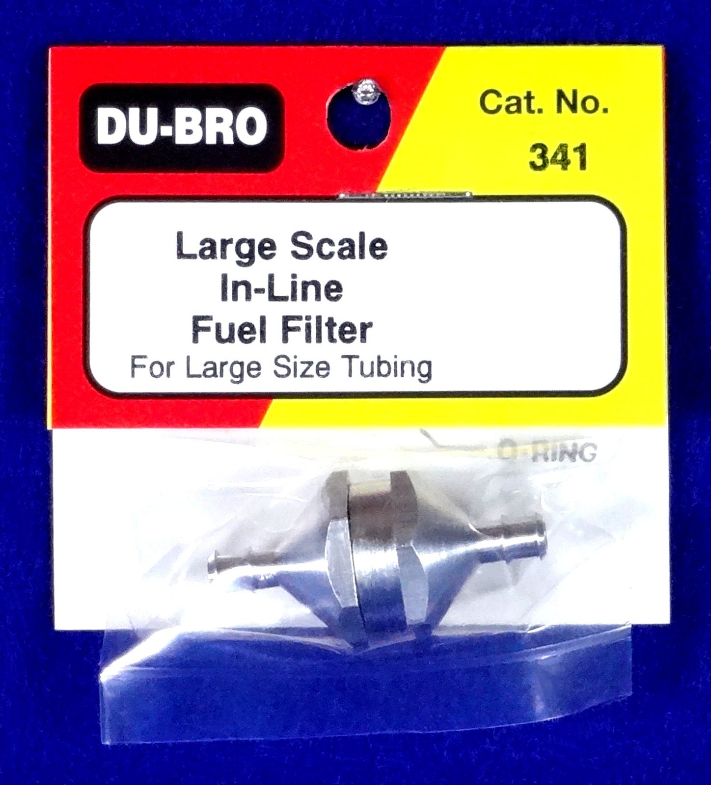 DU-BRO SILVER LARGE SCALE IN-LINE FUEL FILTER ( CAT. # 341 )