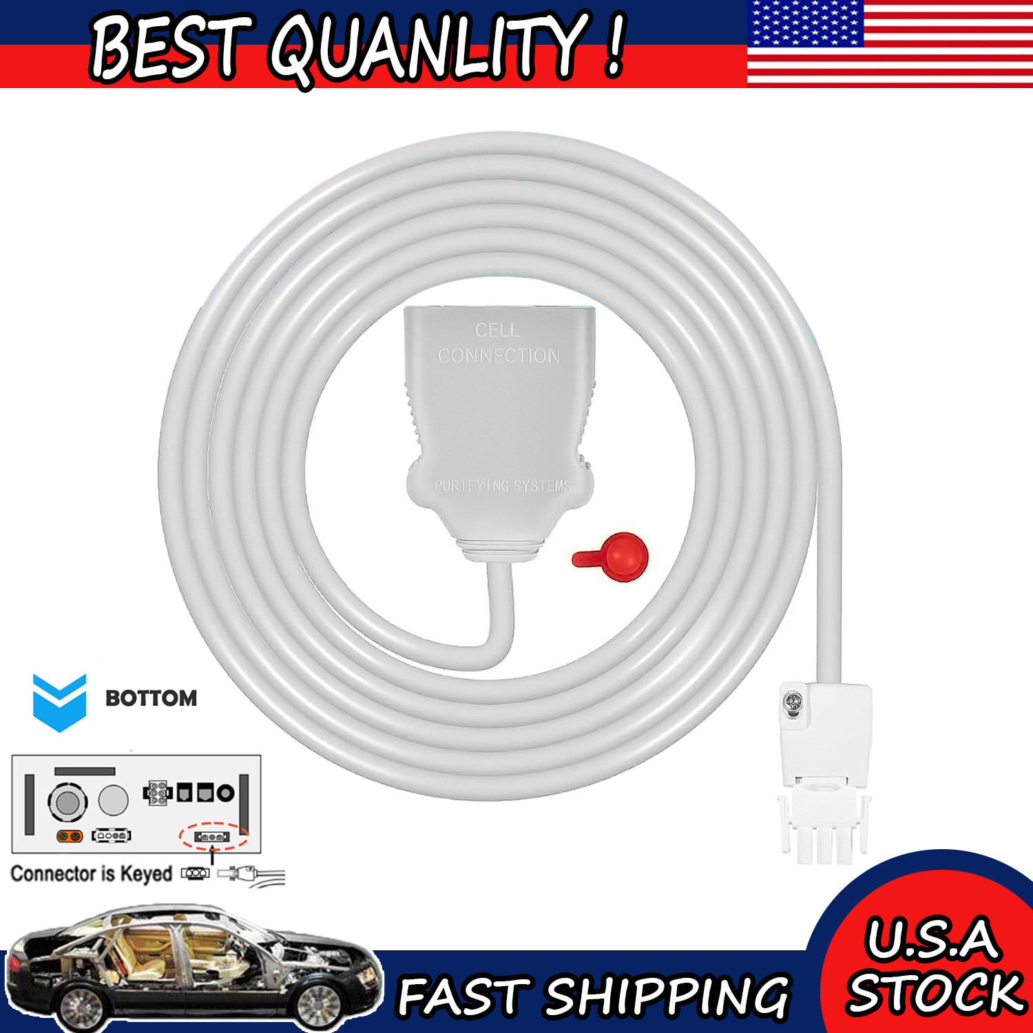 952 Salt Cell Cord 3 Pin 12 Ft for Autopilot Pool Pilot Digital Nano Controller
