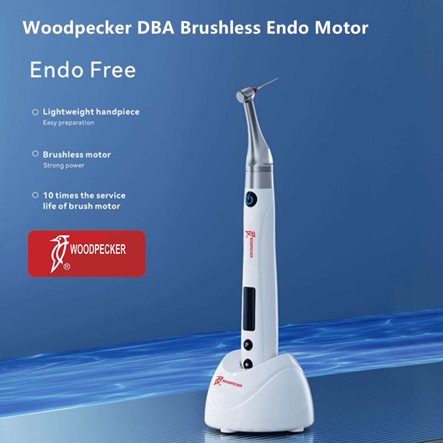 Woodpecker Endo Free Dental Reciprocating Endo Motor 6:1 Contra Angle Handpiece