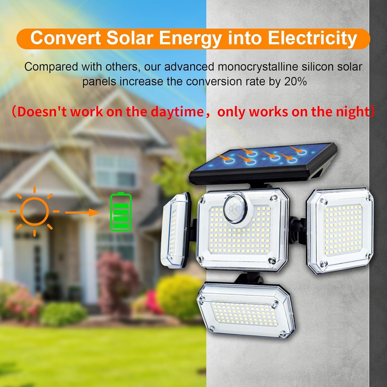 333 LED Solar Lights Outdoor 3000LM Waterproof Motion Sensor Security Wall Lamp
