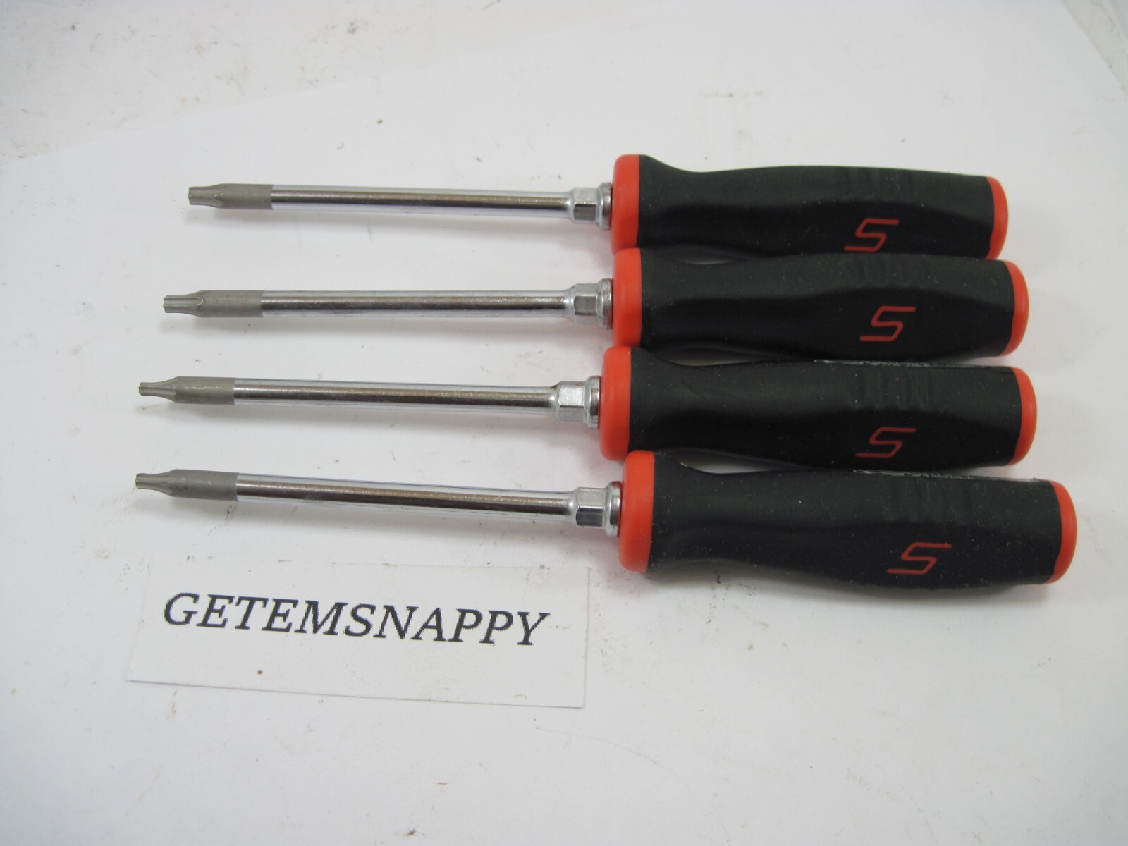 Snap On 4pc Mini Red Handle Soft Grip Torx Driver Set NEW