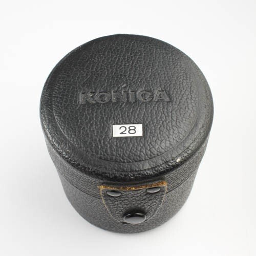 Konica 28 -  Lined  Hard Lens Case for 28mm 3.3.5 Hexar Lens - 2.5" x 2.5" ID