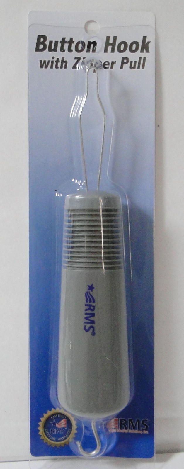 RMS Button Hook with Zipper Pull Button Assist Device with Comfort and Wide Grip