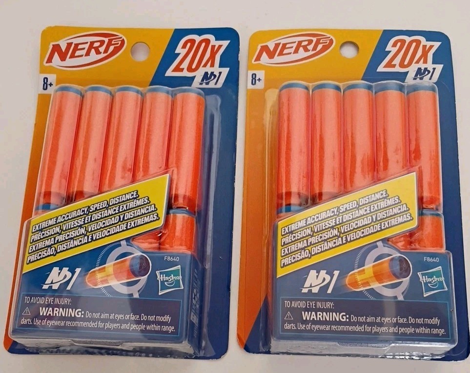 Nerf 20X N1 Soft Darts By Hasbro - 4 Packs, Total 80 - Brand New