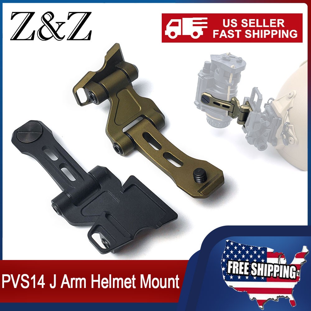 Metal J Arm Mount For PVS-14 Night Vision L4G24 NVG Dovetail Helmet Accessories