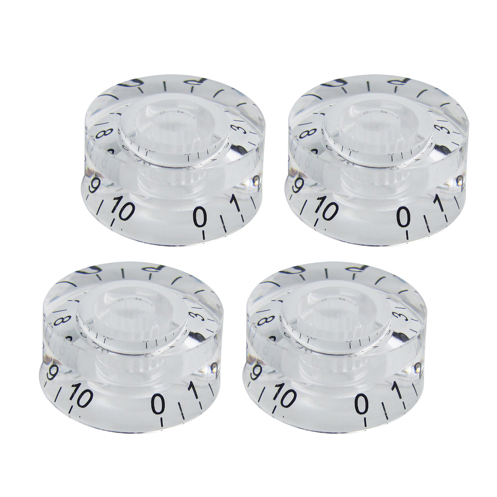4PCS Clear Guitar Knobs Volume Tone Control Speed Knobs Buttons for LP Guitar
