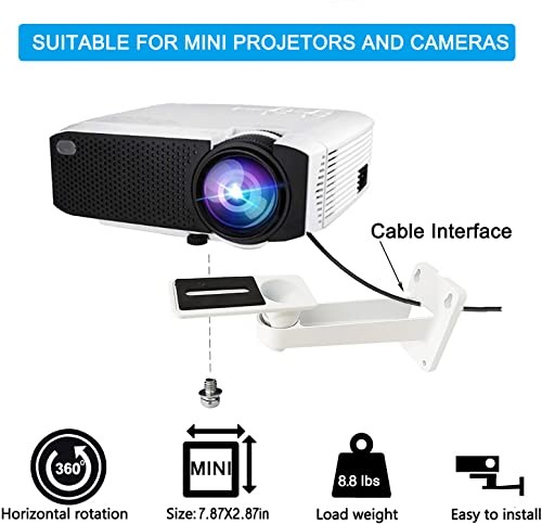 Mini Projector Wall Mount Upgraded Angle Adjustable Projector Mount Length