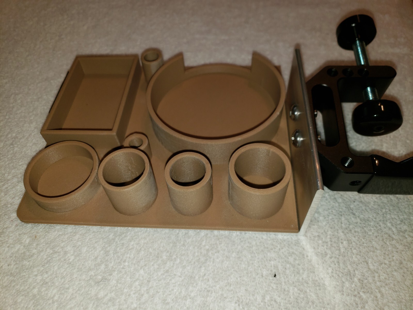 Pedal Steel Drink And Accessory Tray Mic Stand. Test Mounted on Carter Starter